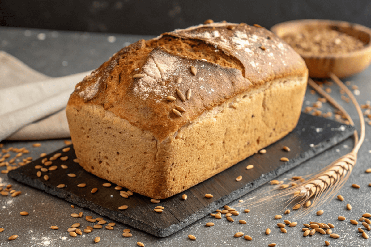 Delicious buckwheat loaf bread recipe freshly baked