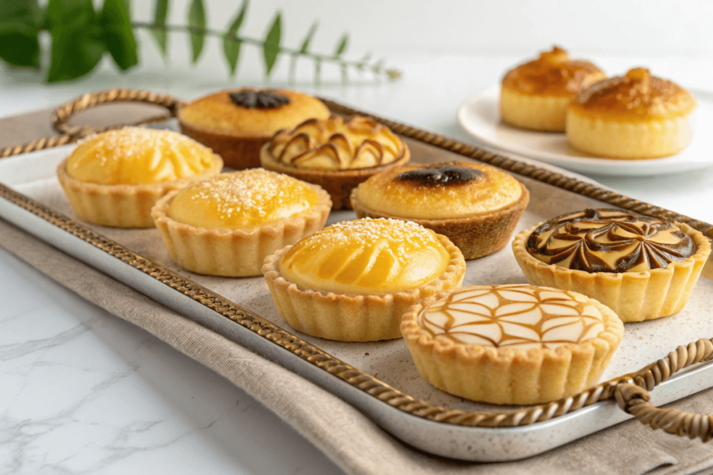 Crisp brazilian pastry recipes displayed on a serving platter