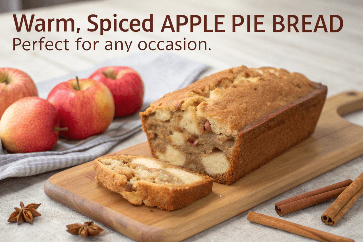 Homemade Apple Pie Bread with Fresh Apples