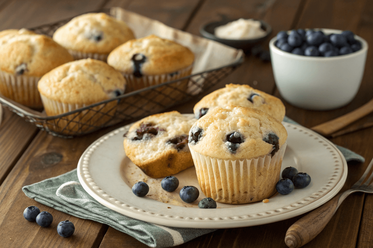 Delicious freshly baked bisquick muffin recipes on a wooden table"